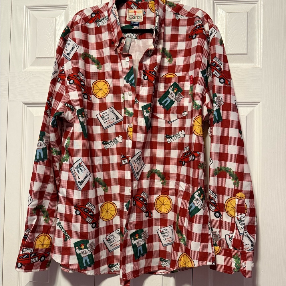 RSVLTS x Home Alone Little Nero’s Pizza Red Men's Shirt